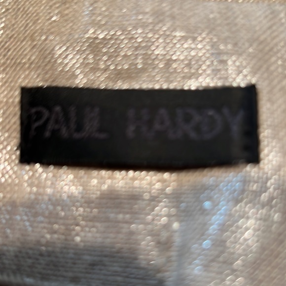 Paul Hardy Linen Shrug With Metallic Thread One Sleeve Has Long Linen Belt 8 - Picture 10 of 11